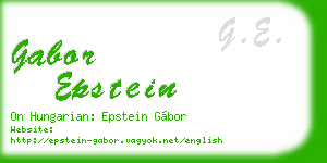 gabor epstein business card